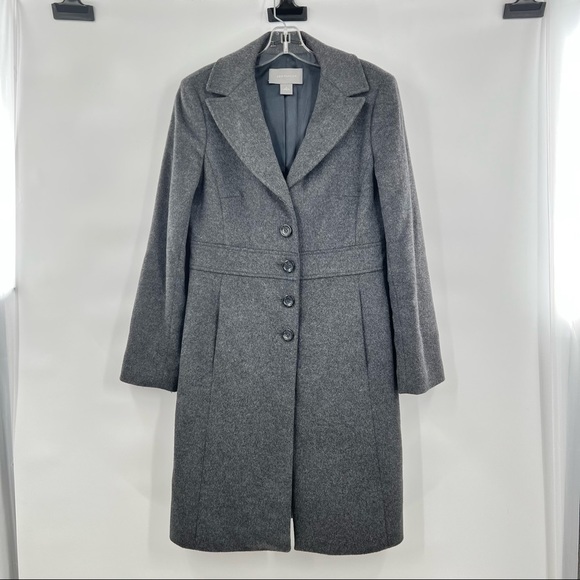 Ann Taylor Jackets & Blazers - Ann Taylor grey wool pea coat jacket size 4